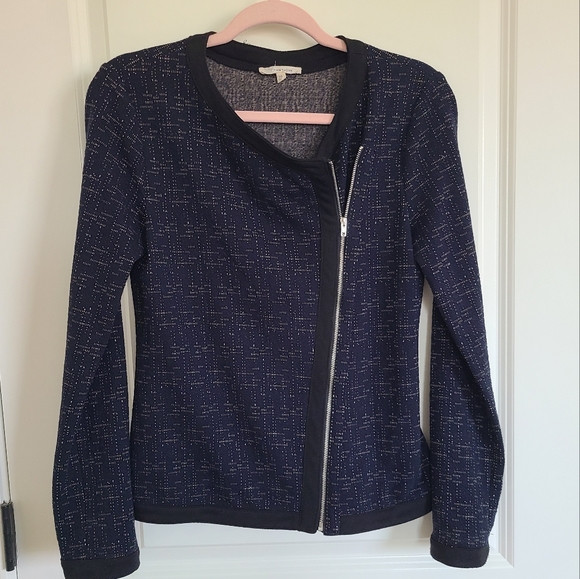 41 Hawthorn Stitch Fix Blue Asymmetric Zip Up Soft Jacket Size XS - Picture 2 of 11